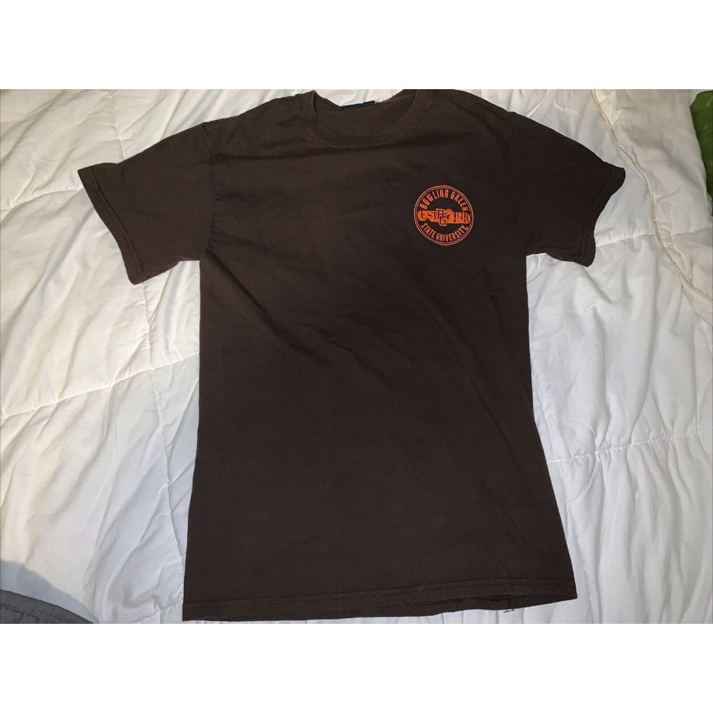 Men’s Small Brown Bowling Green state university Tee Shirt Athletic College